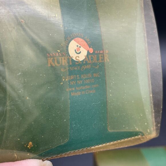 Vintage Kurt S.Adler Christmas Tree Ornaments Glass Santa & Round Cottage - Picture 6 of 8